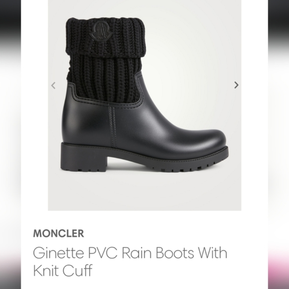 Authentic Moncler cuffed rain boots excellent condition! Size 40!
